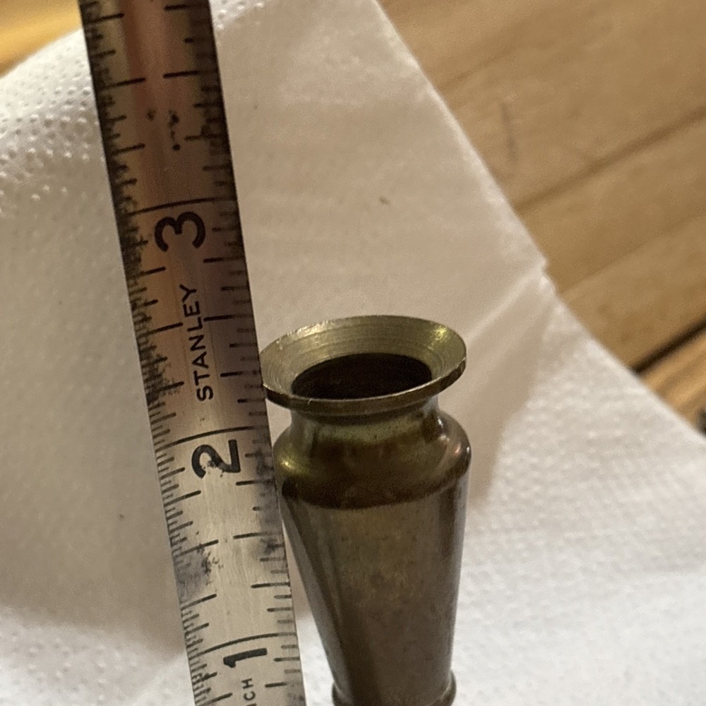 small vintage brass vase 2.25" decor Dollhouse Miniature - Picture 3 of 12